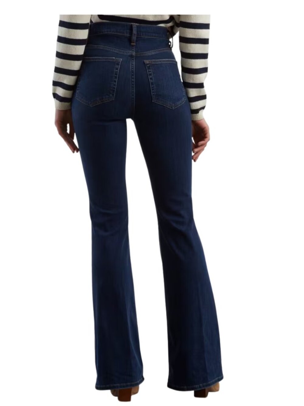 FRAME Le High Flare Jeans Cropped High Rise Flare Denim Size 26 Raw Hem Cut Off - Picture 3 of 8